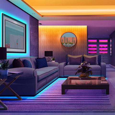 Ruban LED Smart WiFi Bande LED 5m 5050 RGB App Controle, IP65 étanche Bande Lumineuse Flexible Multicolore avec Télécommande pour Maison Cuisine Télévision Chambre Fête Festive Decoration