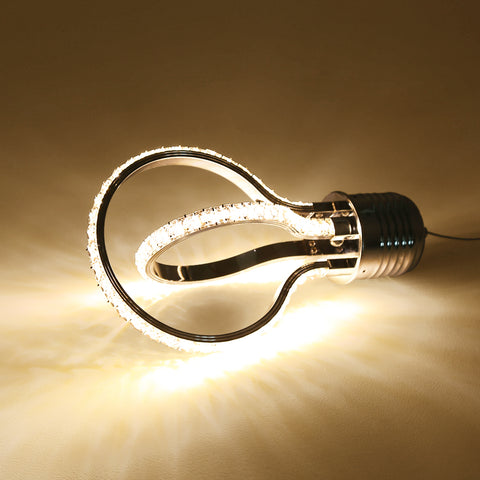 Lustre Moderne,Plafonnier Cristal LED 21w 3000k,Suspension Luminaire en Aluminium pour Chambre Cuisine Salle à Manger Bar Comptoir Couloir Hall d'Exposition,Réglable en Hauteur