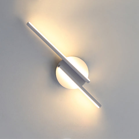 Applique Murale LED Intérieur Lampe Murale Moderne, Appliques Aluminium Pour Salon Couloir Salle De Bain Escalier Veilleuse (Blanc) 3000K Lumière Chaude