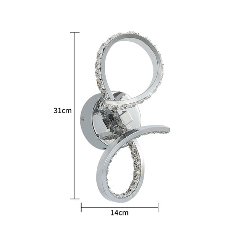 Applique Murale LED 12w Lampe Intérieur Murale Créative Moderne en Métal Lampe de Chevet Couleur Chaude 3000k, éClairage pour Chambre Couloir Salon Escaliers Bureau