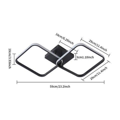 Tableau des tailles de plafonnier