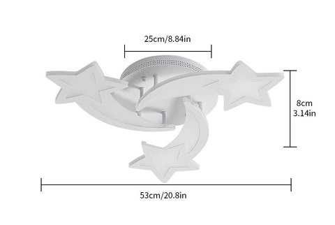 Tableau des dimensions des plafonniers
