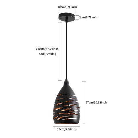 Moderne LED Suspension Luminaire, Lustre Industriel en Creux Sculpté, Lampe de Plafond en Métal Cage Pendentif Abat-Jour Noir E27 Lampe pour Salon Cuisine Couloir Restaurant Loft Café Bar