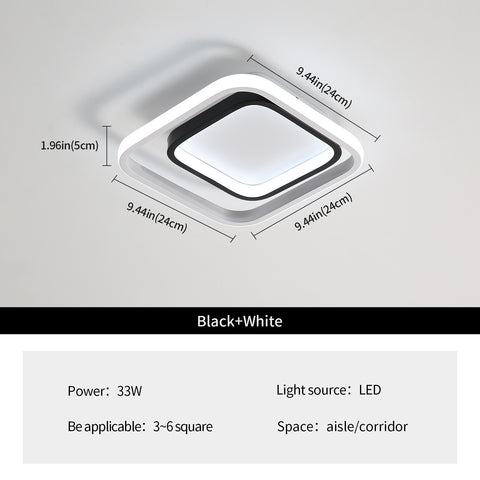 Plafonnier LED, Moderne Luminaire Plafonnier 30W 3300lm, Lampe de plafond 6000K acrylique et métal, pour salon chambre salle à manger