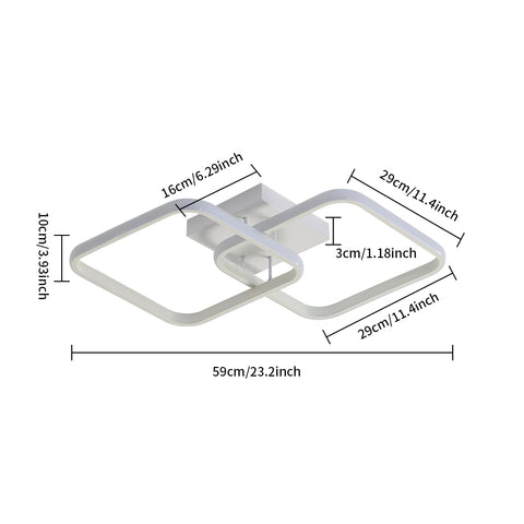 Tableau des tailles de plafonnier