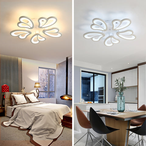 Plafonnier LED, 39W Lustre Créatif Forme De Fleur，luminaire salon