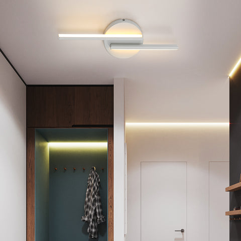 Applique Murale LED Intérieur Lampe Murale Moderne, Appliques Aluminium Pour Salon Couloir Salle De Bain Escalier Veilleuse (Blanc) 3000K Lumière Chaude