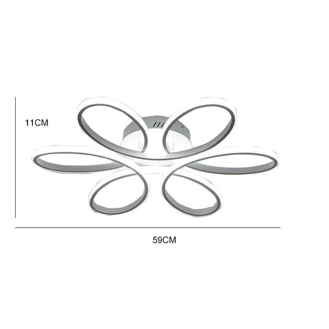 Plafonnier LED Design moderne Forme de fleur créative Lampe de Plafond Pour salon chambre à coucher salle à manger bureau Lumière Blanche Chaude 3000K