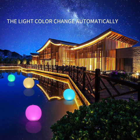  Lampe Solaire Flottante,Globe Solaire à LED étanche IP67