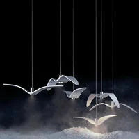 Lustre, Lampe suspendue 3000K lumière chaude conception de mouette lustre décoratif simple moderne Type B Diamètre 32cm