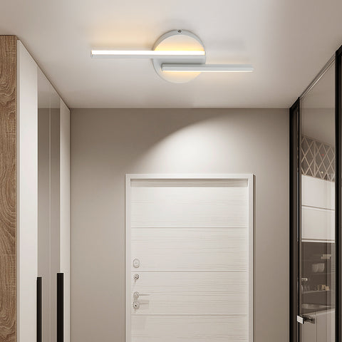 Applique Murale LED Intérieur Lampe Murale Moderne, Appliques Aluminium Pour Salon Couloir Salle De Bain Escalier Veilleuse (Blanc) 3000K Lumière Chaude