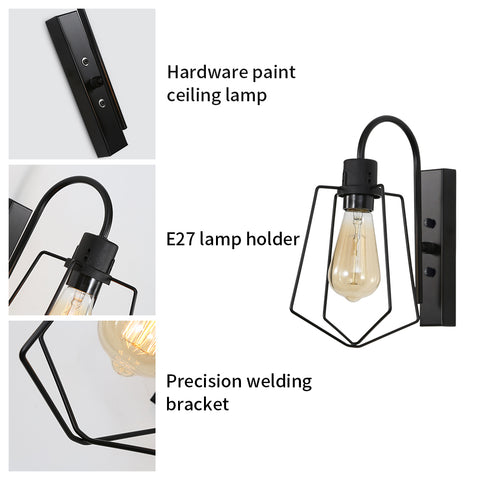 Applique Murale Vintage pour l'intérieur, E27 Applique Murale Industrielle Applique de Couloir pour Bar,Convient pour Les Chambres, Les Restaurants, Les Cafés, Les Couloirs