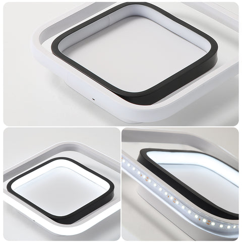 Plafonnier LED, Moderne Luminaire Plafonnier 30W 3300lm, Lampe de plafond 6000K acrylique et métal, pour salon chambre salle à manger