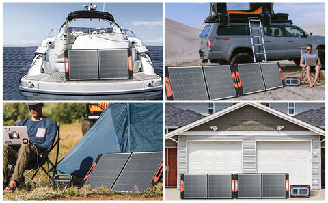 Panneau solaire portatif pour le chargeur solaire pliable de la centrale électrique 20V pour le voyage extérieur de fourgon de camping