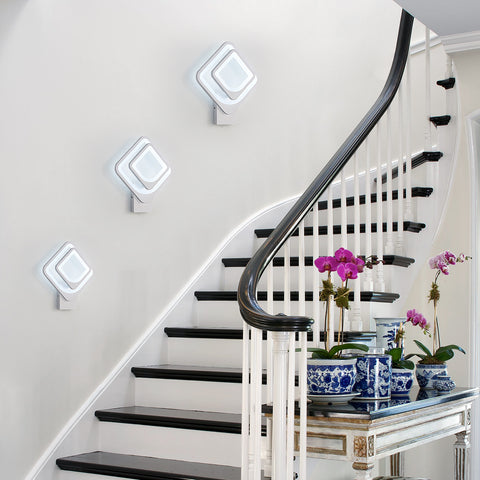 Applique Murale Intérieure 32w, Lampe Murale LED Blanc, Carré Rotatif , pour Escaliers Intérieurs Salon Chambre