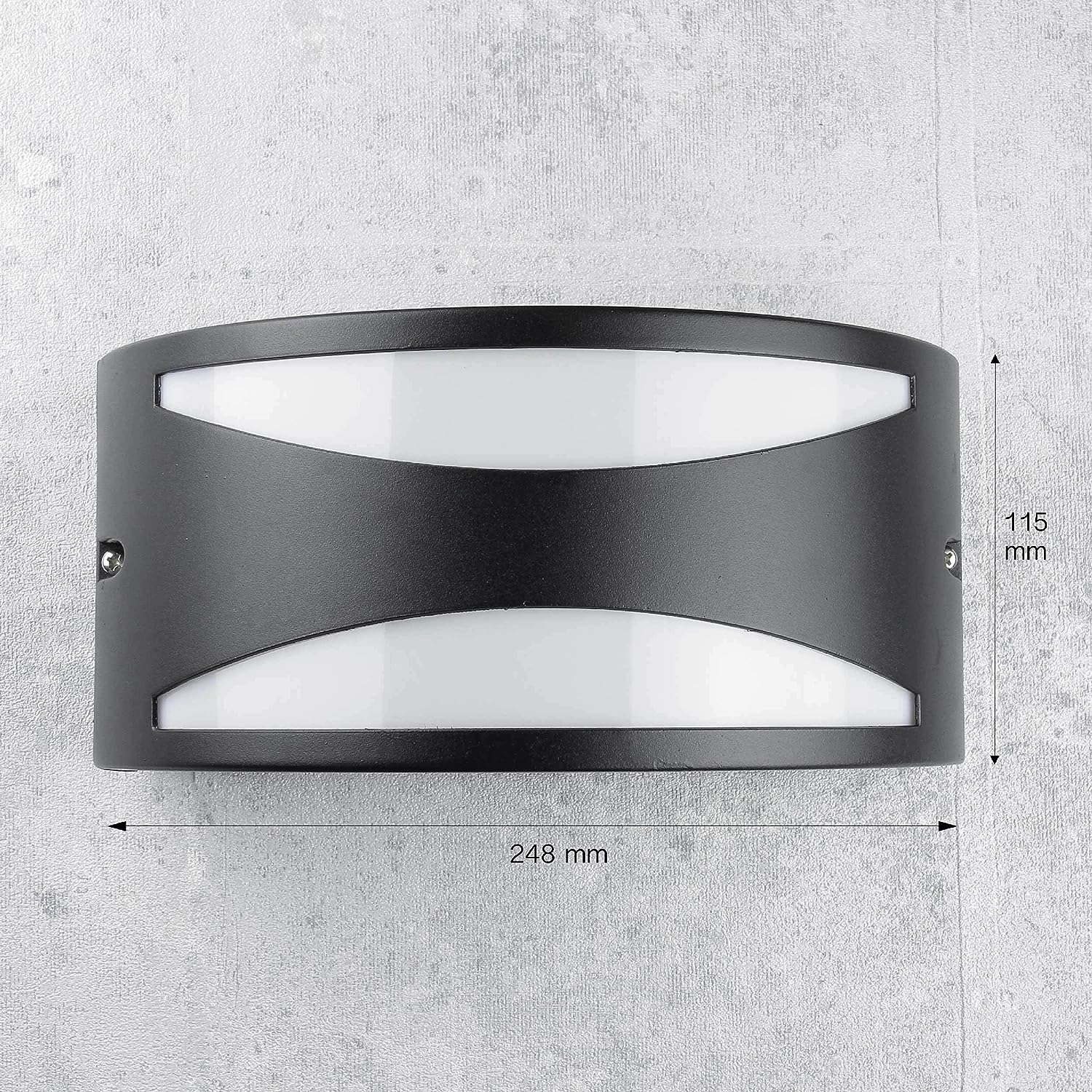 Tableau des tailles des appliques murales d'extérieur