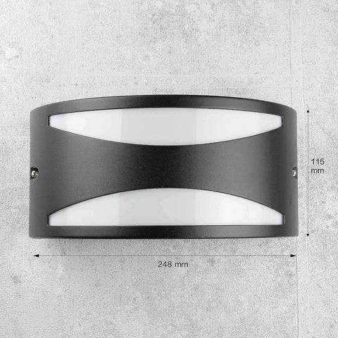 Tableau des tailles des appliques murales d'extérieur