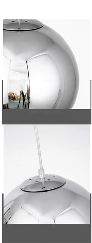 Moderne argent boule de verre suspension plafonnier lustre salon chambre salle à manger cuisine maison lumière pendentif luminaire