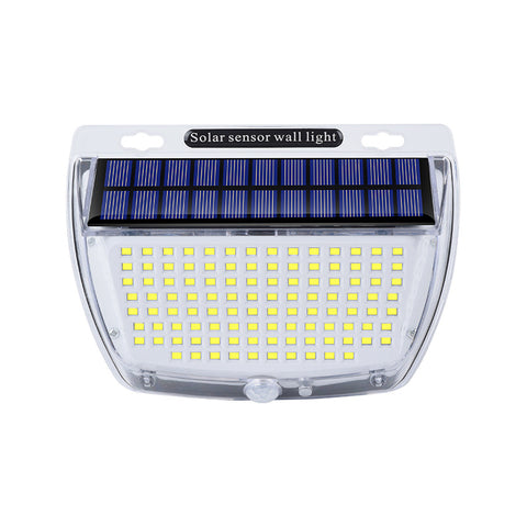 2 pièces Applique solaire Extérieur 160 LED Détecteur de Mouvement Lampe murale LED Blanc Froid 6000K Pour Cour Jardin Couloir Terrasse Proche Mur Pathway Patio Villa