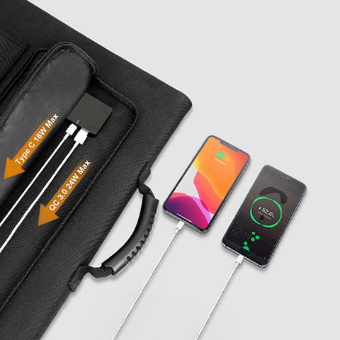 Panneau Solaire Pliable 150W Panneau Solaire Portable pour la Plupart des générateurs solaires, Ordinateurs Portables pour centrales électriques, téléphone Portable, extérieur, Camping