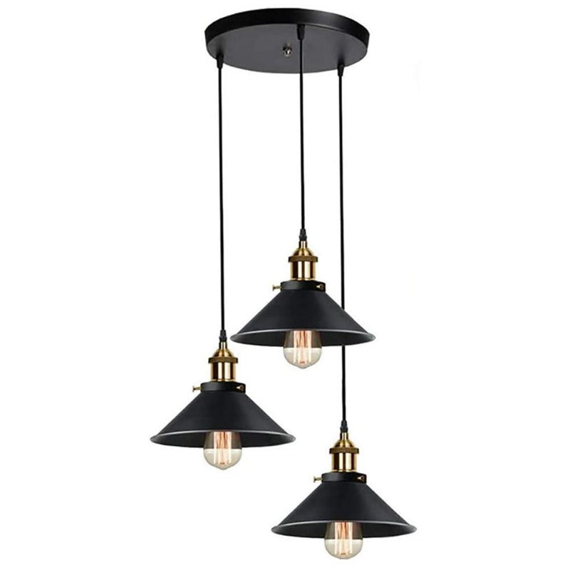 Lustre Industriel Vintage 3 Lumiere Suspension Industrielle Design Vintage Industriel Lustre Plafond Industriel E27