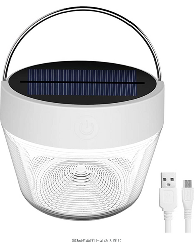 Lanterne rechargeable USB - Dimmable et RVB Portable LED Lanterne solaire de camping Lampe de poche de sécurité Lampe de recherche étanche pour la randonnée, la pêche, les pannes de courant (Blanc)